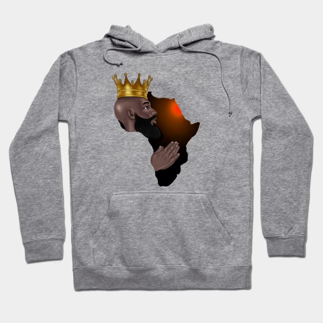 African King Melanin Black Pride Africa Gift Hoodie by Merchweaver